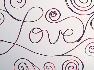 wired love 3d type design hand lettering typography