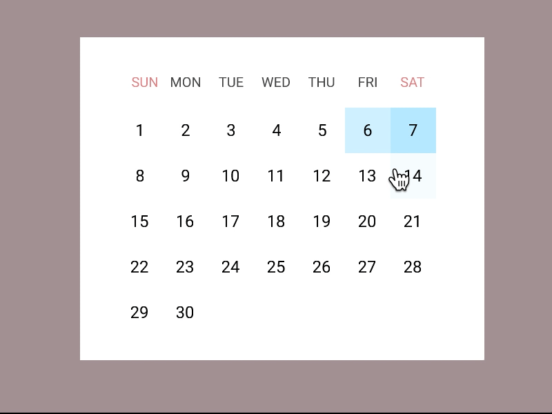 Calendar animation figma ui ui gradient