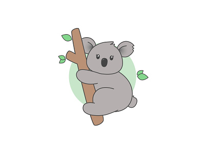 Koala adobexd animal cute illustration koala koala bear minimal vectorart