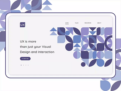 Minimal Blog UI Design with Geometric Pattern adobexd autoanimate blog blog design createwithadobexd geometric art geometric design madewithadobexd microinteraction minimal pattern art ui uidesign ux uxdesign vector web design web design