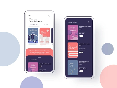 Reader App Homepage Design adobexd animation app design autoanimate design ebook cover mobile mobile design reader app uidesign ux ux design uxdesign