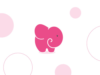 Minimal Dribbble Elephant adobexd animal branding chubby createwithadobexd cute design elephant elephant logo illustration logo logodesign minimal uidesign vector vector illustration vectorart