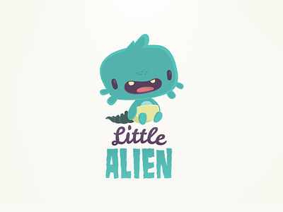 Little Alien alien character cute design kids logo