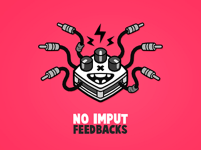 No Imput Feedbacks character design fx logo music noise vector