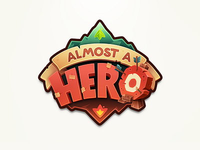 Almost A Hero Logo game hero logo rpg video