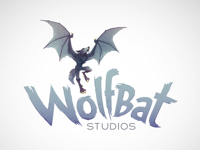 Wolfbat Studios animation logo studios wings wolf wolfbat