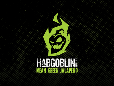 Habgoblin design hot jalapeno label logo sauce