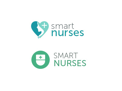 Logo-smartnurses flat color logo medical nurse vector