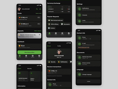 Vision of modern bank application app banking concept design da dashboard design fintech mobile banking ui