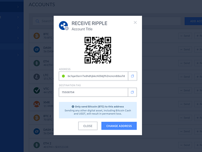 Make Currency Deposit crypto cryptocurrency deposit payment form ui ux web withdrawal
