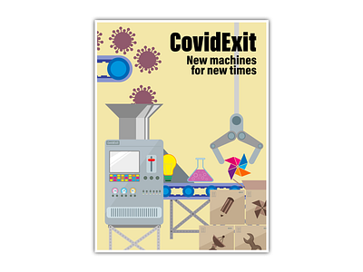 Covid Exit artwork design graphic design illustration poster design