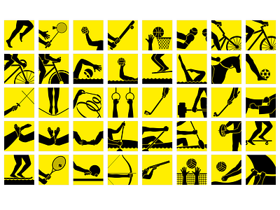 Icon set for Olympic Games design icon iconset illustration vector