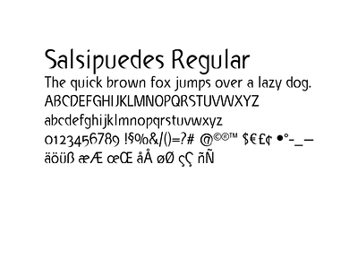 Salsipuedes typeface design graphic design typography