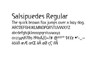 Salsipuedes typeface