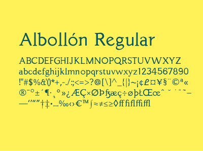 Albollón Typeface