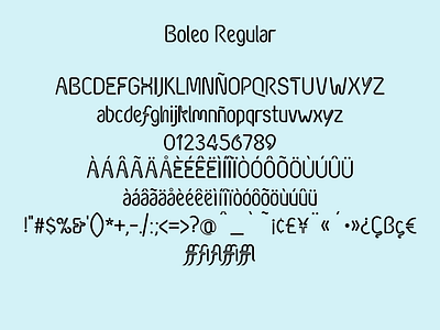 Boleo Typeface