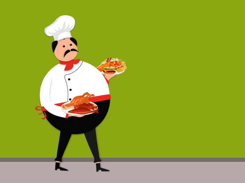 Chef_Food Waste Management attitute funny illustration