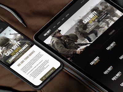 Call of Duty® WWII E3 Premiere apparel army branding call of duty fashion gamification graphic icon ipad military mobile sepia typography ui ux vintage web web design world war wwii