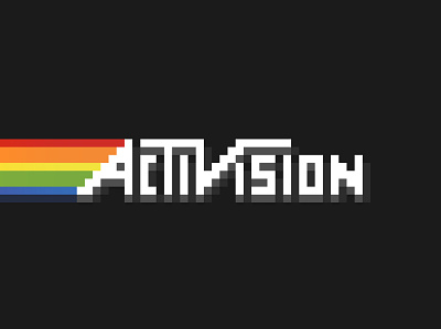 Activision Pride Vintage atari branding game gaming graphic logo pixel pixel art pride rainbow spectrum vintage