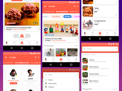 Coddle App - Android Version - android app design gif gifts shot ui users ux
