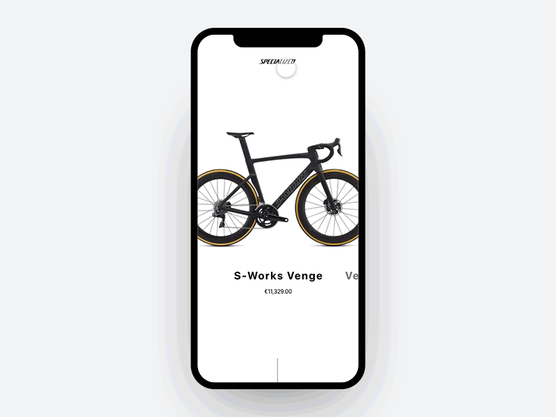 Specialzed website iphone made with adobe xd specializes ui ux animation