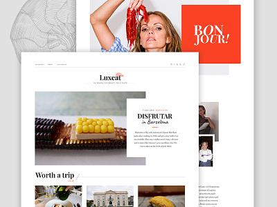 Luxeat blog blogger landing page webdesign website
