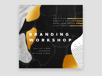 Taika Ström branding graphic design social media workshop cover