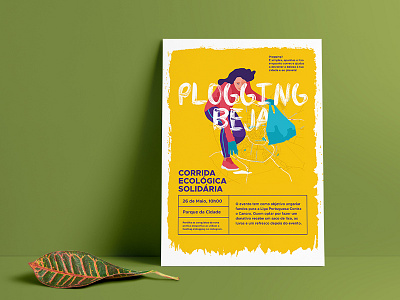 Plogging Beja Poster design eco eco run environment graphic design plogging poster