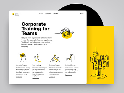 Cooper Professional Education website screen design handrawn illustration typography ui webdesign website yellow
