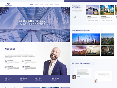 Real Estate Landing Page home page real estate sapphire ui ux