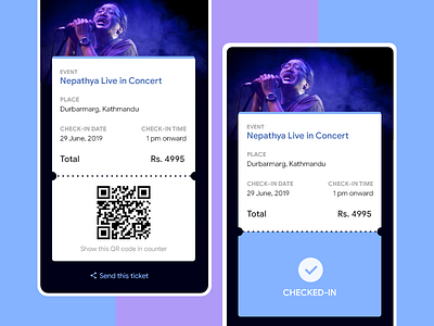 Event Ticket UI event mobile ticket ui