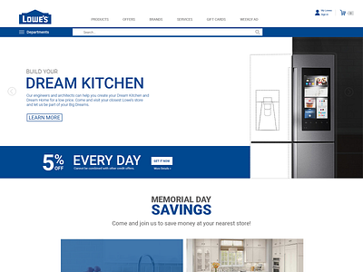 Lowe's Web Design design uidesign web web deisgn webdeisgn