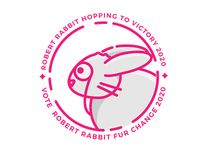 Rob the Rabbit Campaign Logo adobe illustrator animal animal illustration animal logo bunny design illustration logo monocle pet rabbit the vector