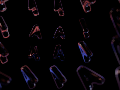 AAA 3d blur c4d design liquid perspective typography