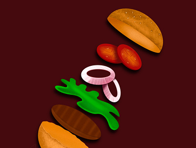 Burger art artist branding design designer graphicdesign illustration logo procreate