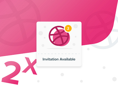 2 Dribbble Invites dribbble invitation invite invited invites