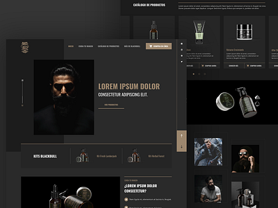 BlackBull Landing beard brand dark design guatemala homepage man products ui ux web web design webdesign website