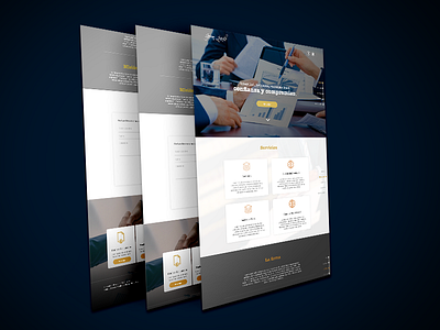 Auditors website design proposal landing page prototype ui web design website