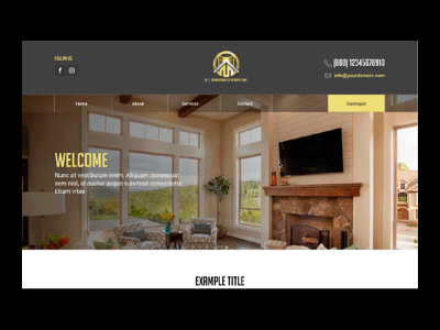 Home page DC Windows and Doors Inc. door home page prototype web design website window