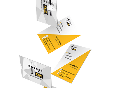 Business card for construction company CYC brand builder business cards design graphic design