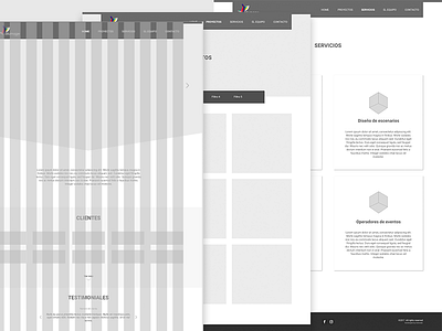 Wireframe Allumage design event production ui ux vj website wireframe