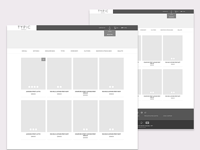 Wireframes Descktop - Shopping cart Typic Bags