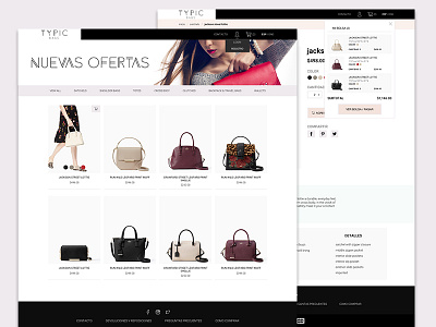 Website e-commerce Typic Bags bags cart design ecommerce guatemala shop ui ux web design website