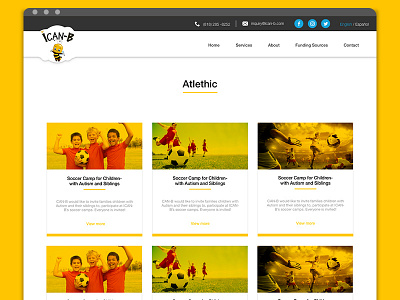 Atlethic Blog atlethic blog design kids news ui web website yellow