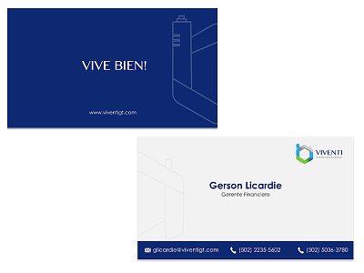 Viventi Business Cards brand branding business card cards design guatemala project tarjetas