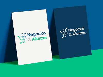 Negocios y Alianzas Logotipo agency brand branding collateral design designer guatemala logo marca mockup