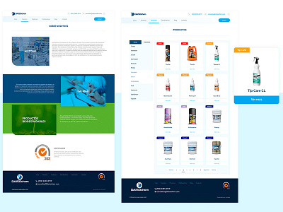 Sections about and catalog - Daisochem about brand catalogue chemical design guatemala ui ux web design webdesign website