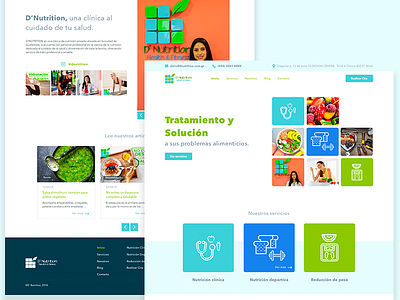 Dnutrition WebSite clinic design guatemala health care homepage icons interface design nutritionist prototype ui ux vector web webdesign website