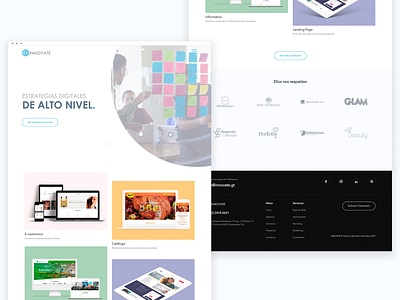 INNOVATE New WebSite brand branding clean design designer guatemala home homepage icons logo original portfolio strategy typography ui ux web web design webdesign website