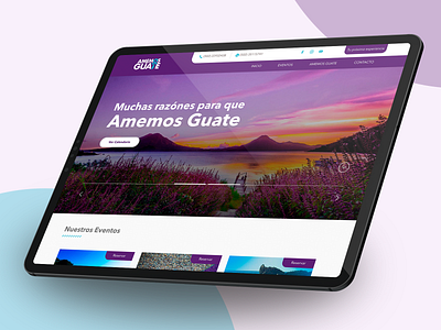 Amemos Guate Tours brand design guatemala home homepage landing prototype tours travel ui ux viajes web web design webdesign website